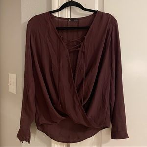 Krisa Lace Up Blouse